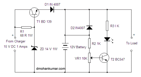 The output from the BD139 will be 14v - 0.6v = 13.4v