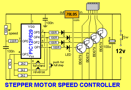 stepper motor controller circuit diagram